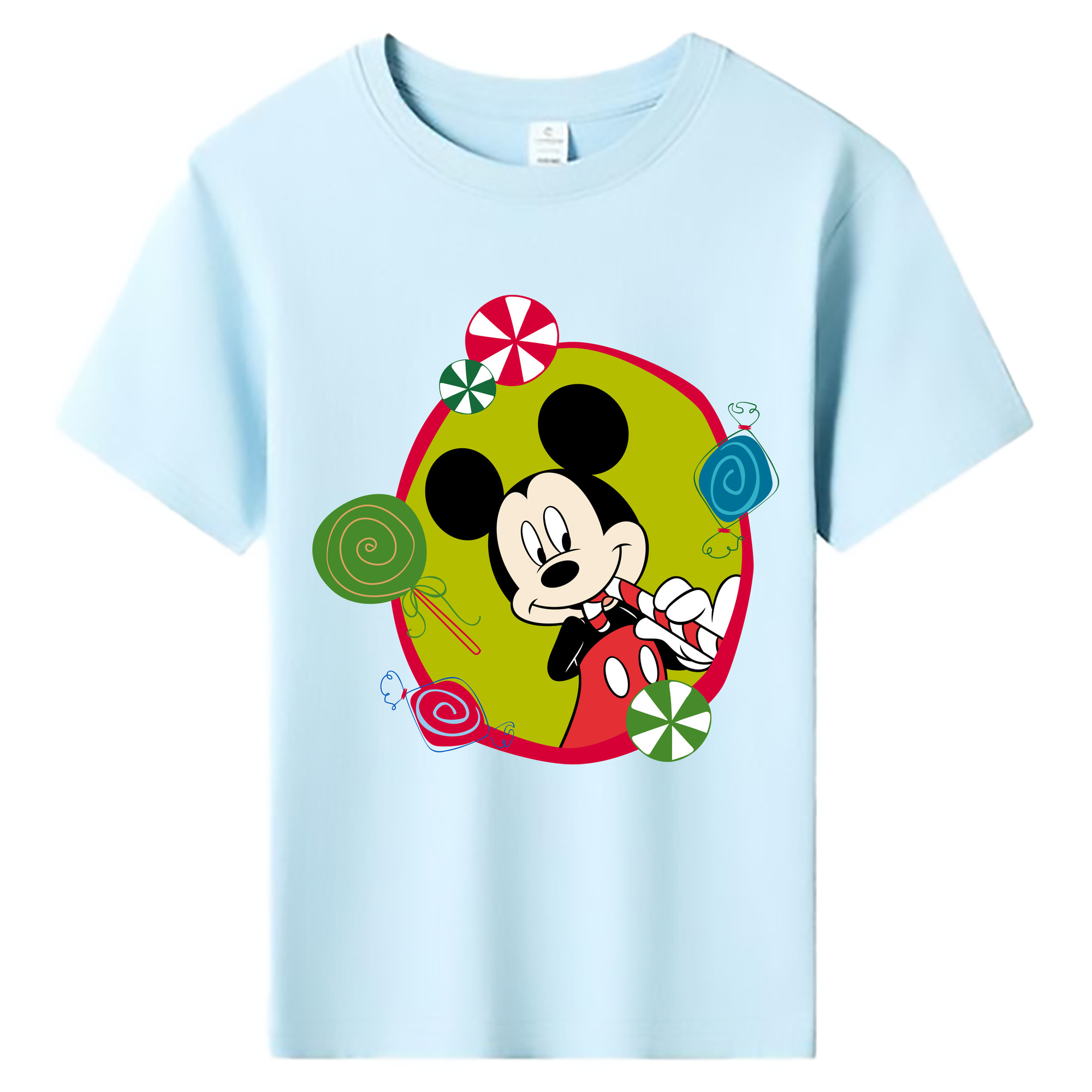 ミッキーマウス Mickey Mouse 綿100％キッズTシャツ（フロントプリント）